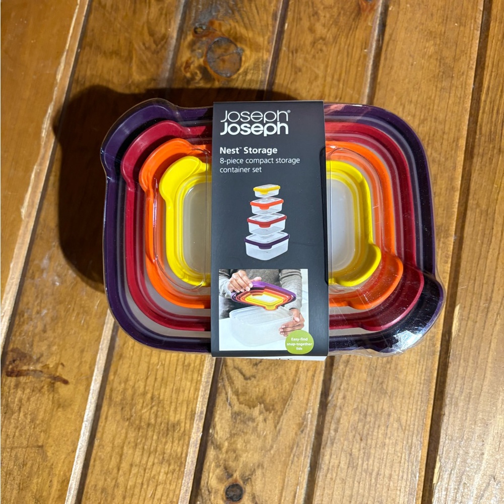 Joseph Nest Storage 8-Piece Set with Colorful Lids